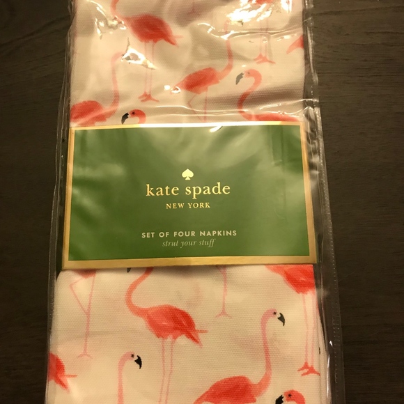 Kate Spade Flamingo Cloth Napkins (4) - Picture 2 of 3